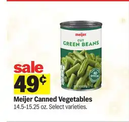Meijer Meijer Canned Vegetables offer