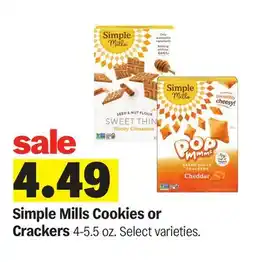 Meijer Simple Mills Cookies or Crackers offer
