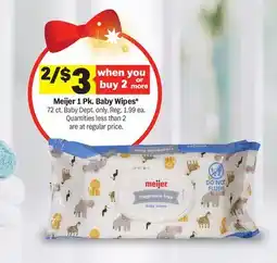 Meijer Meijer 1 Pk. Baby Wipes offer