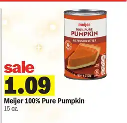Meijer Meijer 100% Pure Pumpkin offer