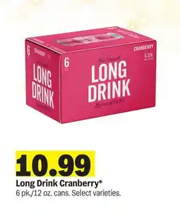 Meijer Long Drink Cranberry offer