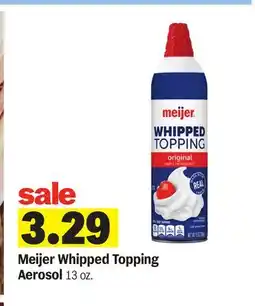 Meijer Meijer Whipped Topping Aerosol offer
