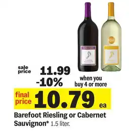 Meijer Barefoot Riesling or Cabernet Sauvignon offer