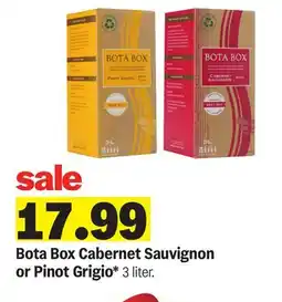 Meijer Bota Box Cabernet Sauvignon or Pinot Grigio offer
