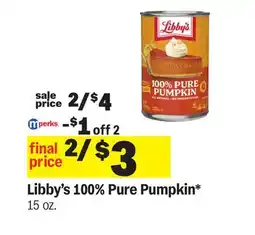 Meijer Libby's 100% Pure Pumpkin offer