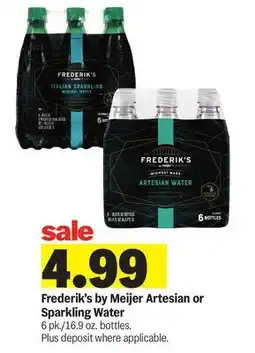 Meijer Frederik's by Meijer Artesian or Sparkling Water offer