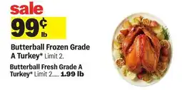 Meijer Butterball Frozen Grade A Turkey offer