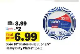 Meijer Dixie 10 Plates 64-86 ct. or 8.5 Heavy Duty Plates* 154 ct offer