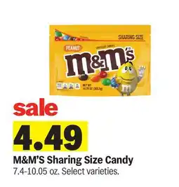 Meijer M&M'S Sharing Size Candy offer