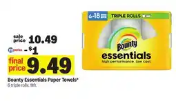 Meijer Bounty Essentials Paper Towels offer