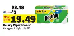 Meijer Bounty Paper Towels offer