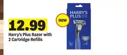 Meijer Harry's Plus Razor with 2 Cartridge Refills offer