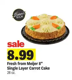 Meijer Fresh from Meijer 8 Single Layer Carrot Cake offer