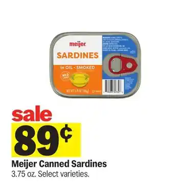 Meijer Meijer Canned Sardines offer