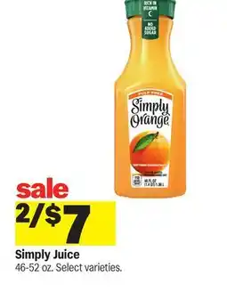 Meijer Simply Juice offer