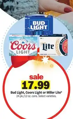 Meijer Bud Light, Coors Light or Miller Lite offer