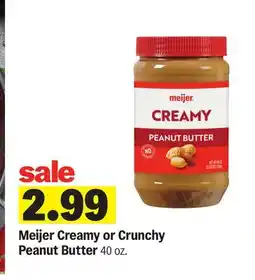 Meijer Meijer Creamy or Crunchy Peanut Butter offer