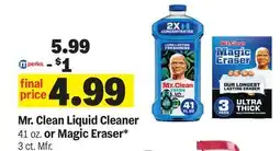 Meijer Mr. Clean Liquid Cleaner 41 oz. or Magic Eraser offer