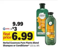 Meijer Herbal Essences Pure Plants Blend Shampoo or Conditioner offer
