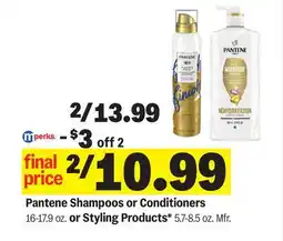 Meijer Pantene Shampoos or Conditioners 16-17.9 oz. or Styling Products* 5.7-8.5 oz offer