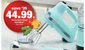Meijer KitchenAid 5 Speed Hand Mixer offer
