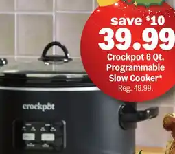 Meijer Crockpot 6 Qt. Programmable Slow Cooker offer
