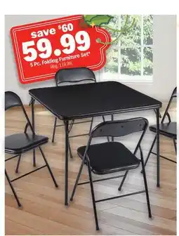 Meijer 5 Pc. Folding Furniture Set offer