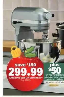 Meijer KitchenAid Bowl Lift Stand Mixer offer