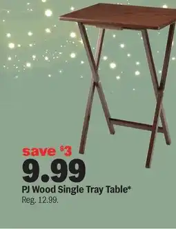 Meijer PJ Wood Single Tray Table offer