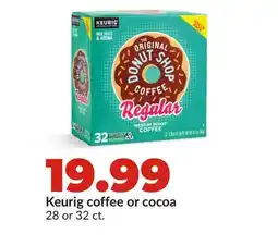 Hy-Vee Keurig coffee or cocoa offer