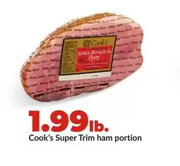 Hy-Vee Cook's Super Trim ham portion offer