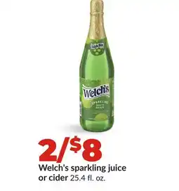 Hy-Vee Welch's sparkling juice or cider offer