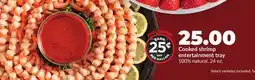Hy-Vee Cooked shrimp entertainment tray offer