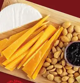 Hy-Vee Triple cream brie, montamore cheddar & aged gouda cheese board offer