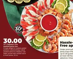 Hy-Vee 12 Captains's trio seafood party tray offer