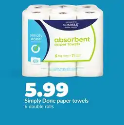 Hy-Vee Simply Done paper towels offer