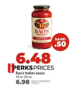 Hy-Vee Rao's Italian sauce offer