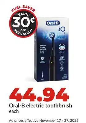 Hy-Vee Oral-B electric toothbrush offer