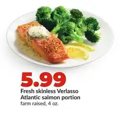 Hy-Vee Fresh skinless Verlasso Atlantic salmon portion offer