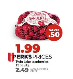 Hy-Vee Twin Lake cranberries offer