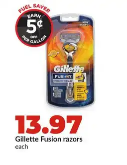 Hy-Vee Gillette Fusion razors offer