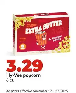 Hy-Vee Hy-Vee popcorn offer