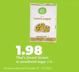 Hy-Vee That's Smart! brown or powdered sugar offer