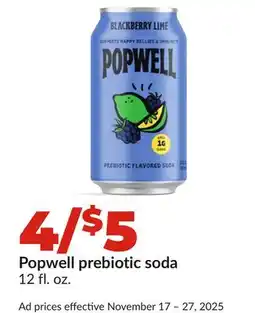 Hy-Vee Popwell prebiotic soda offer