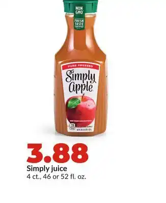 Hy-Vee Simply juice offer