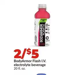 Hy-Vee BodyArmor Flash I. V. electrolyte beverage offer