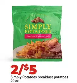 Hy-Vee Simply Potatoes breakfast potatoes offer