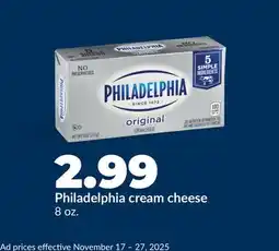 Hy-Vee Philadelphia cream cheese offer