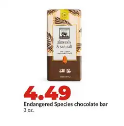Hy-Vee Endangered Species chocolate bar offer