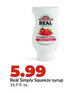 Hy-Vee Reàl Simply Squeeze syrup offer